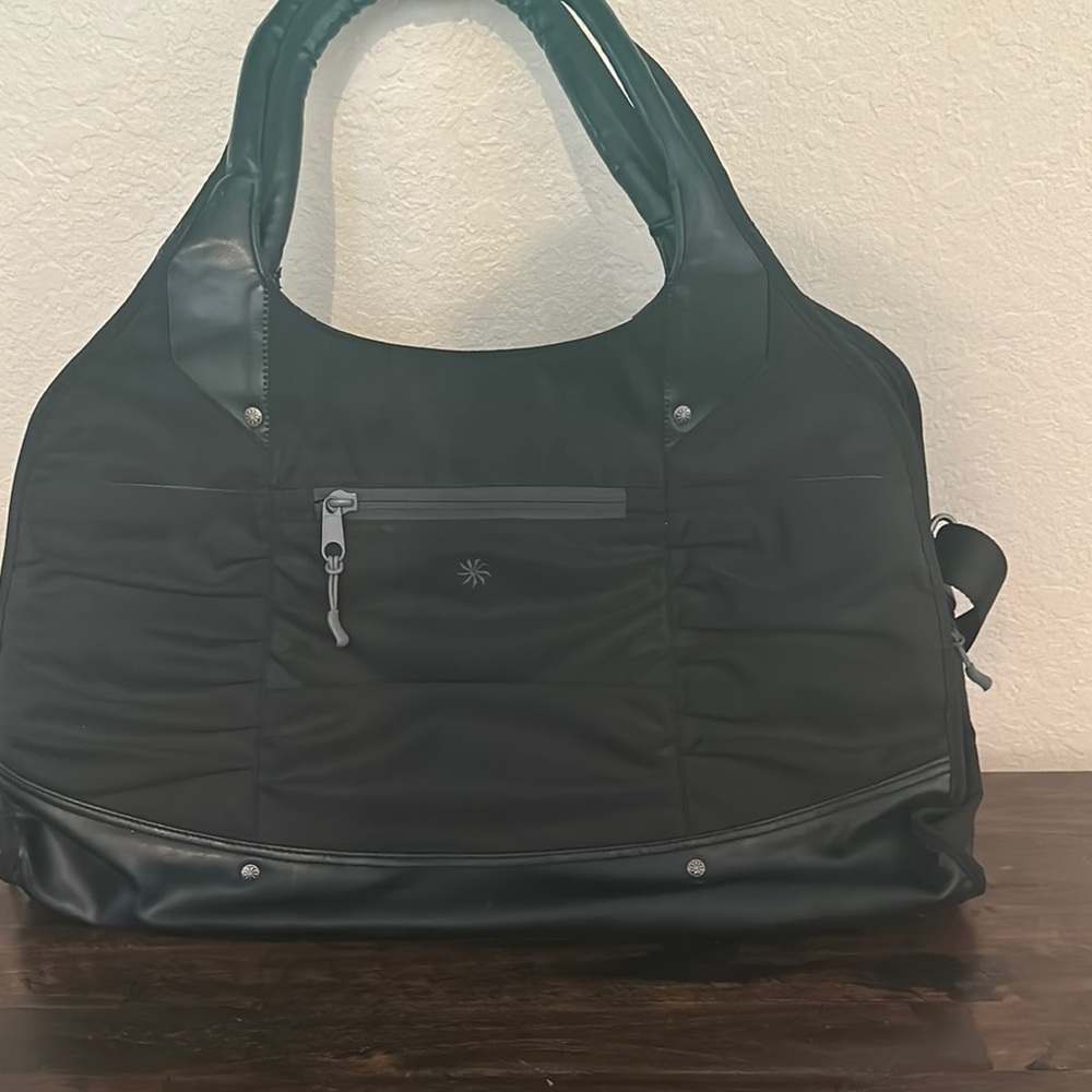 Athleta Black Hobo Bag with Slouchy Design